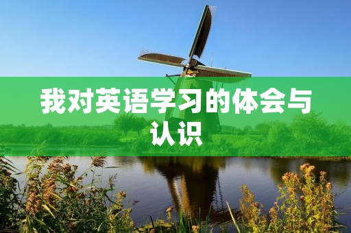 我对英语学习的体会与认识