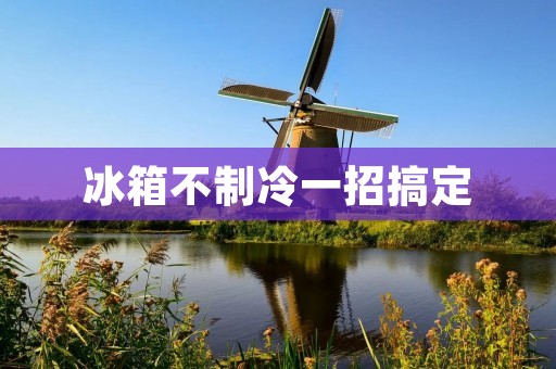 冰箱不制冷一招搞定