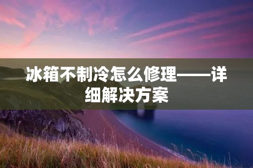 冰箱不制冷怎么修理——详细解决方案