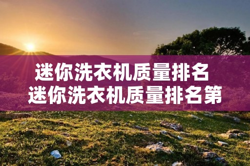 迷你洗衣机质量排名 迷你洗衣机质量排名第一