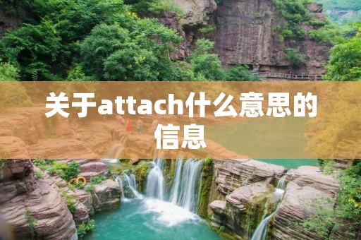 关于attach什么意思的信息 关于attach什么意思的信息