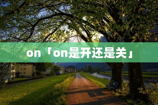 on「on是开还是关」