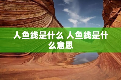 人鱼线是什么 人鱼线是什么意思 人鱼线是什么 人鱼线是什么意思