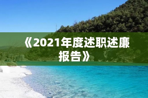 《2021年度述职述廉报告》