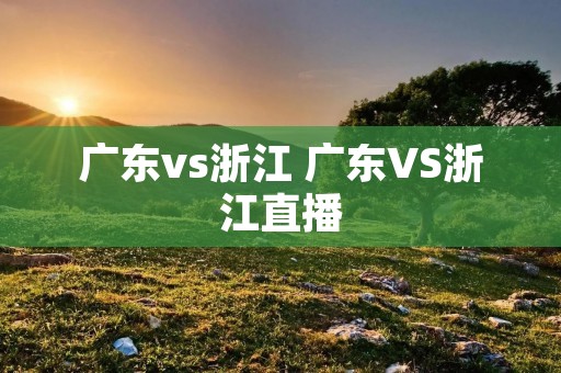 广东vs浙江 广东VS浙江直播