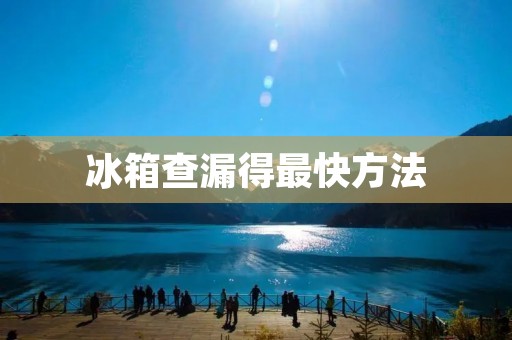 冰箱查漏得最快方法 冰箱查漏得最快方法
