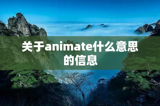关于animate什么意思的信息