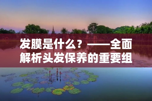 发膜是什么?——全面解析头发保养的重要组成部分 发膜是什么?——全面解析头发保养的重要组成部分