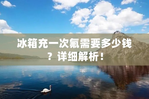 冰箱充一次氟需要多少钱？详细解析！