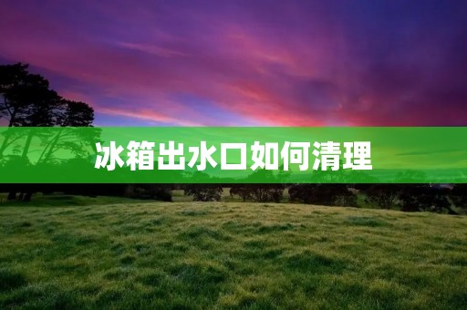 冰箱出水口如何清理