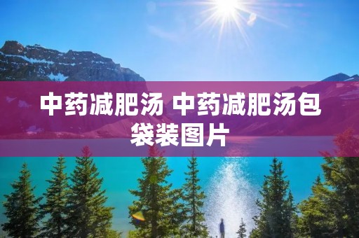 中药减肥汤 中药减肥汤包袋装图片 中药减肥汤 中药减肥汤包袋装图片