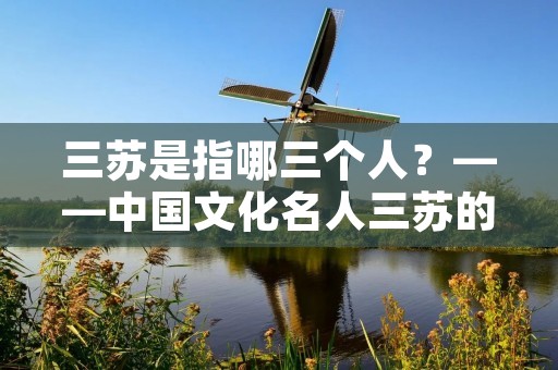 三苏是指哪三个人?——中国文化名人三苏的故事
