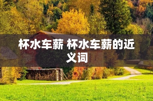 杯水车薪 杯水车薪的近义词 杯水车薪 杯水车薪的近义词