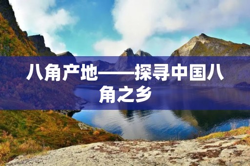 八角产地——探寻中国八角之乡