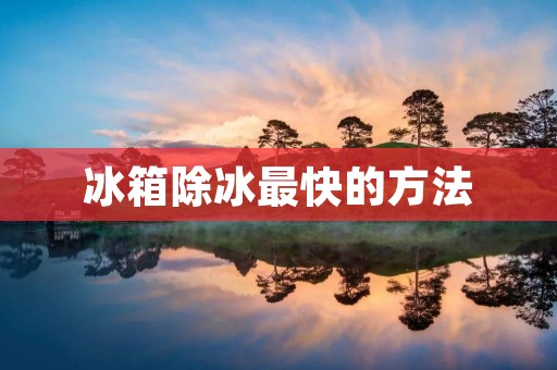 冰箱除冰最快的方法：让你的冰箱迅速恢复正常！