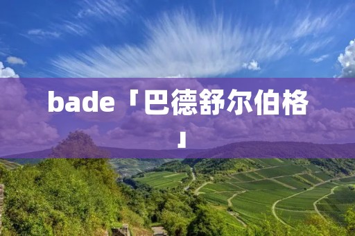 bade「巴德舒尔伯格」