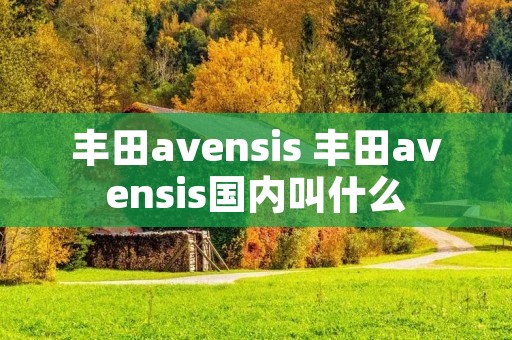 丰田avensis 丰田avensis国内叫什么
