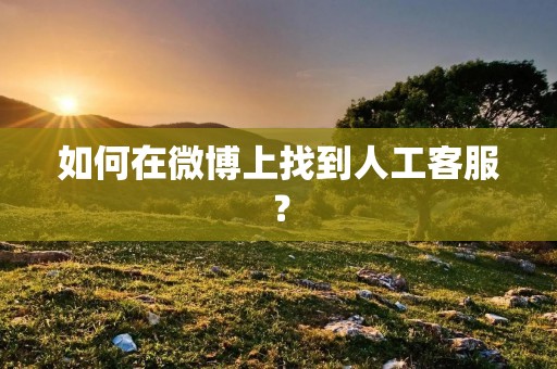 如何在微博上找到人工**? 如何在微博上找到人工**?