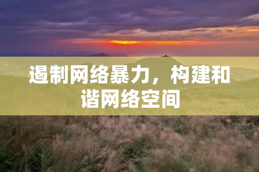 遏制网络暴力,构建和谐网络空间 遏制网络暴力,构建和谐网络空间