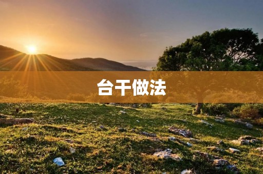 台干做法:一种独特的台湾传统美食 台干做法:一种独特的台湾传统美食