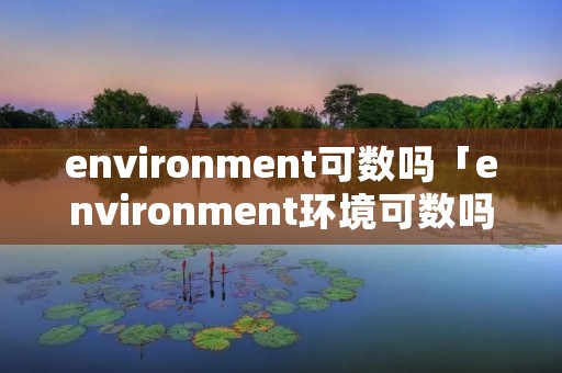 environment可数吗「environment环境可数吗」