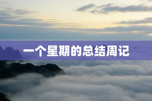 一个星期的总结周记
