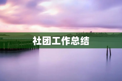 社团工作总结:以服务为导向,提升团队凝聚力