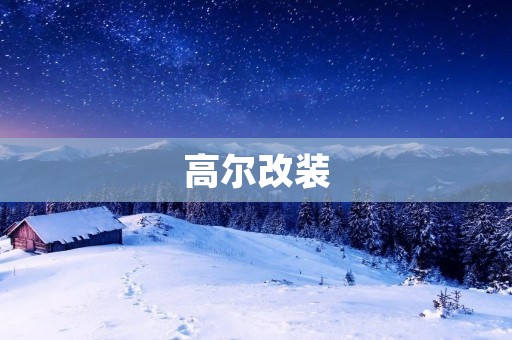 高尔改装:让你的爱车更具个性 高尔改装:让你的爱车更具个性