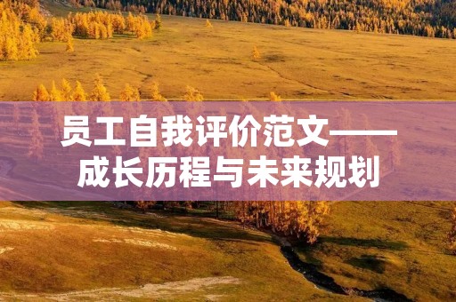 员工自我评价范文——成长历程与未来规划