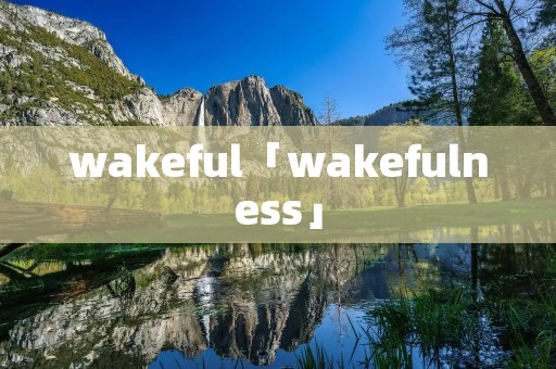 wakeful「wakefulness」