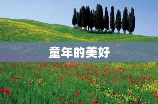 童年的美好 童年的美好