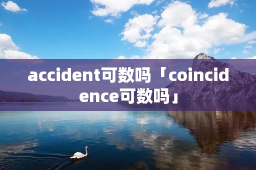 accident可数吗「coincidence可数吗」