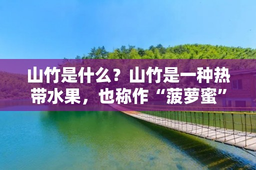 山竹是什么?山竹是一种热带水果,也称作“菠萝蜜”,其果肉呈白色或黄色,口感细腻,甜度高,有着浓郁的香味。山竹主要生长在亚洲热带地区,包括中国南部、泰国、菲律宾等国家。在中国,山竹主要产于广东、海南等地。山竹的营养价值很高,含有丰富的维生素C、维生素B1、B2、B3以及钙、磷、铁等多种营养物质。 山竹是什么?山竹是一种热带水果,也称作“菠萝蜜”,其果肉呈白色或黄色,口感细腻,甜度高,有着浓郁的香味。山竹主要生长在亚洲热带地区,包括中国南部、泰国、菲律宾等国家。在中国,山竹主要产于广东、海南等地。山竹的营养价值很高,含有丰富的维生素C、维生素B1、B2、B3以及钙、磷、铁等多种营养物质。