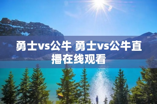 勇士vs公牛 勇士vs公牛直播在线观看