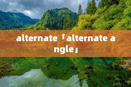 alternate「alternate angle」 alternate「alternate angle」