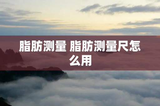 脂肪测量 脂肪测量尺怎么用 脂肪测量 脂肪测量尺怎么用