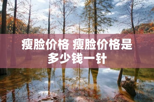 瘦脸价格 瘦脸价格是多少钱一针
