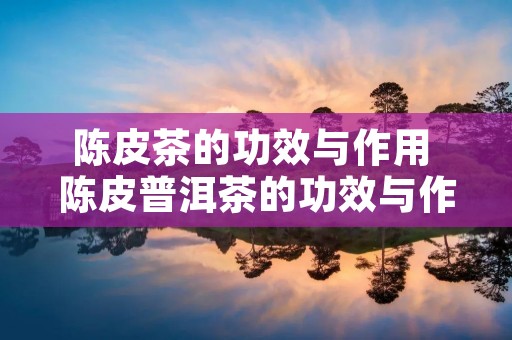 陈皮茶的功效与作用 陈皮普洱茶的功效与作用