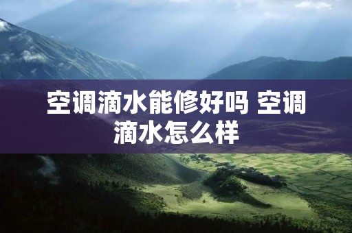空调滴水能修好吗 空调滴水怎么样 空调滴水能修好吗 空调滴水怎么样