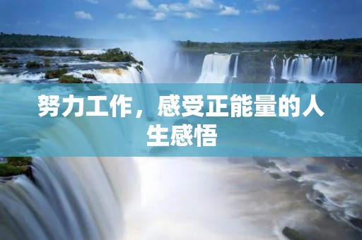 努力工作,感受正能量的人生感悟 努力工作,感受正能量的人生感悟
