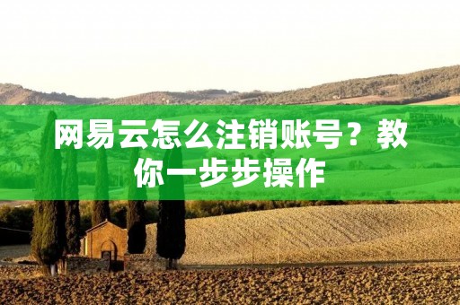 网易云怎么注销账号？教你一步步操作