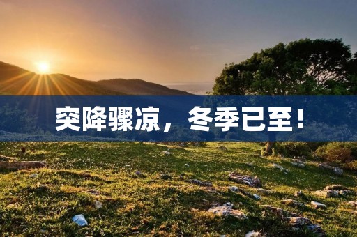 突降骤凉,冬季已至!
