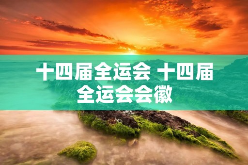 十四届全运会 十四届全运会会徽