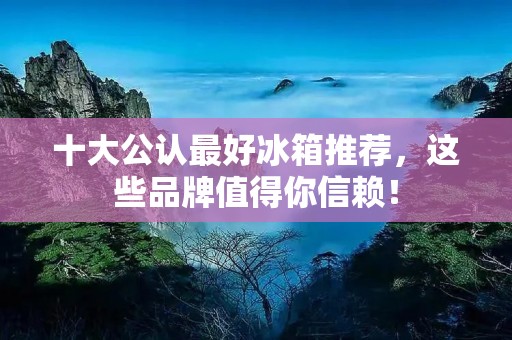十大公认最好冰箱推荐,这些品牌值得你信赖! 十大公认最好冰箱推荐,这些品牌值得你信赖!
