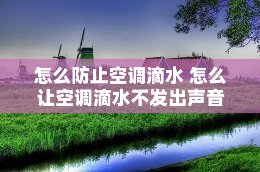 怎么防止空调滴水 怎么让空调滴水不发出声音 怎么防止空调滴水 怎么让空调滴水不发出声音