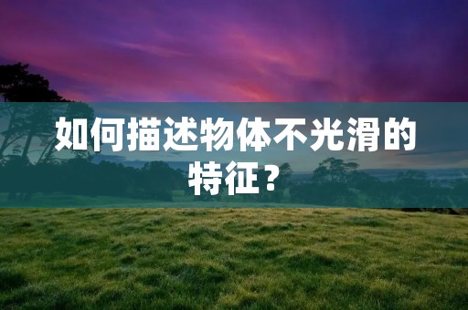 如何描述物体不光滑的特征?