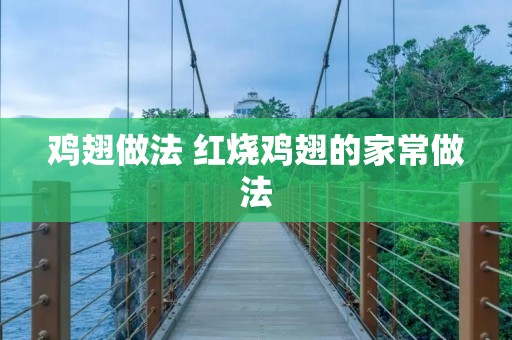 鸡翅做法 红烧鸡翅的家常做法