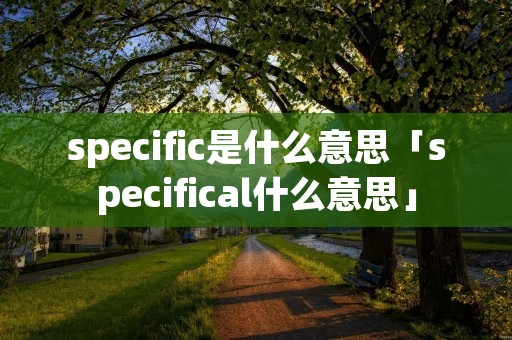 specific是什么意思「specifical什么意思」