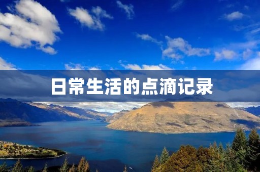 日常生活的点滴记录 日常生活的点滴记录