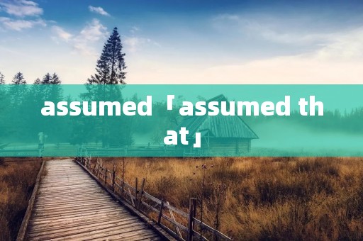 assumed「assumed that」 assumed「assumed that」